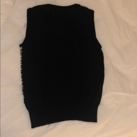 Dolce&Gabbana black & white V-neck Sweater Vest - Picture 2 of 2